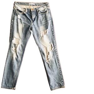 LIFE in PROGRESS Distressed Vintage Look JEANS 30”